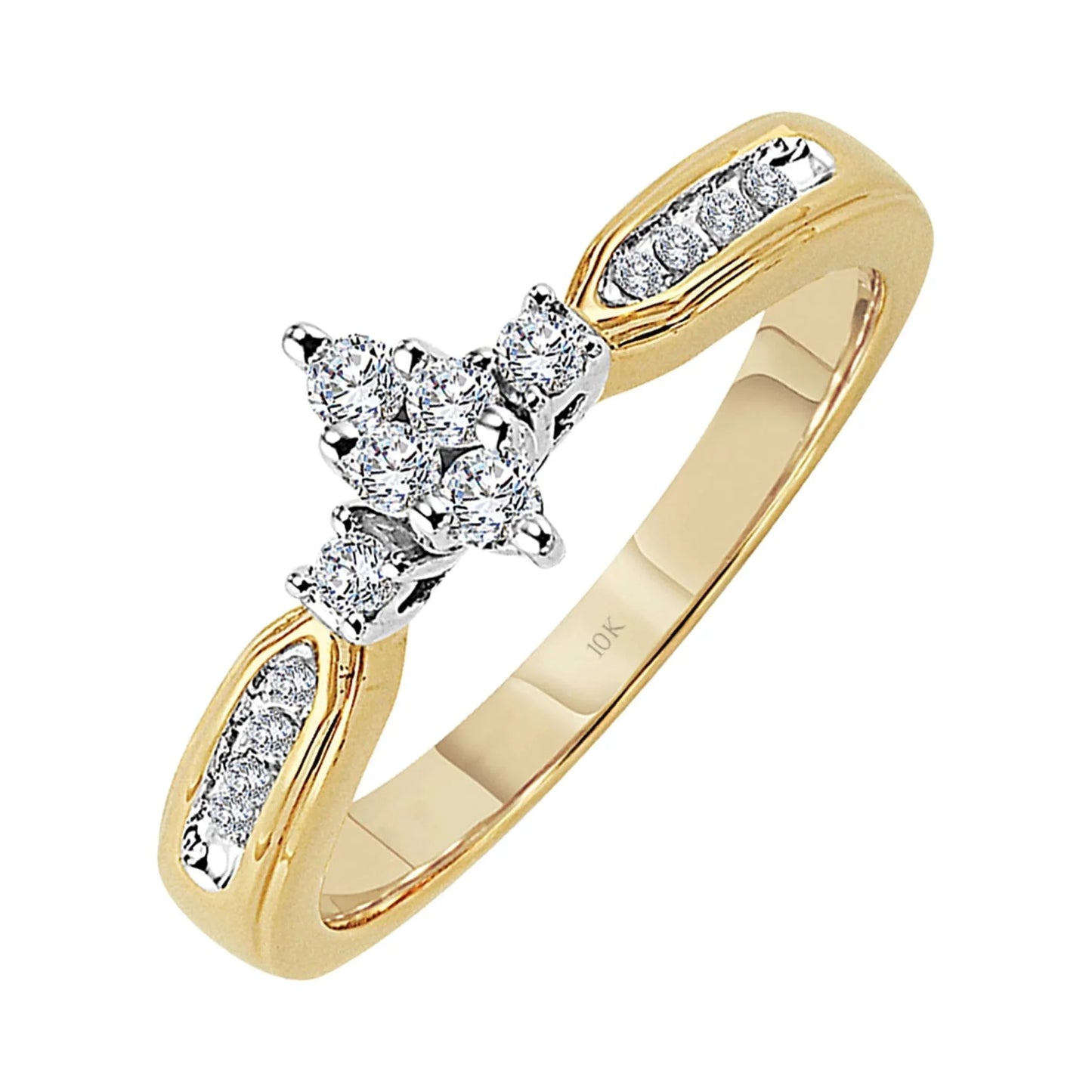 1/4 Carat T.W. Diamond "Lovelight" Women's Engagement Ring in 10k Yellow Gold by Keepsake