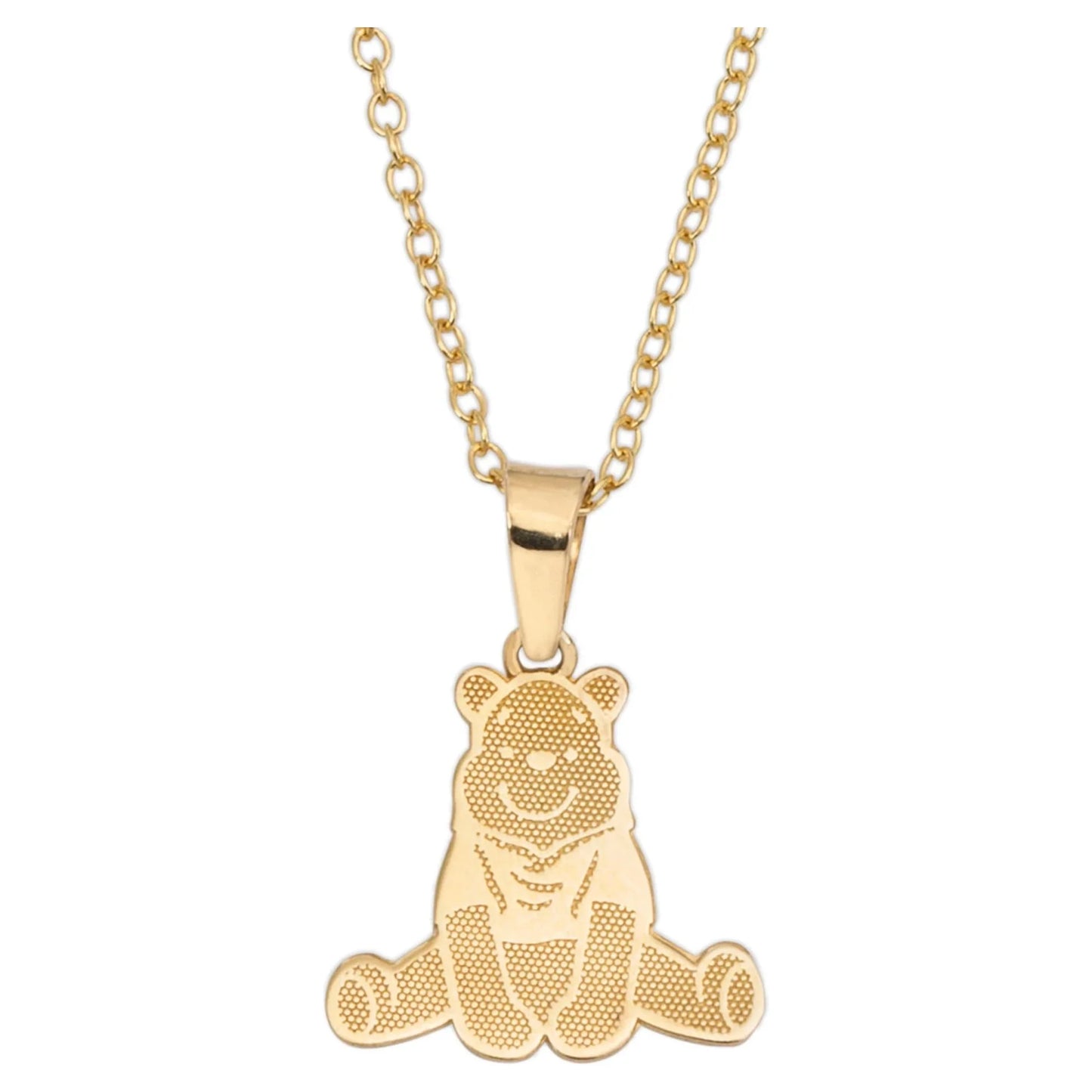 Disney, Girl's/Tween 10K Yellow-Gold Winnie the Pooh Pendant Necklace, 18" Chain