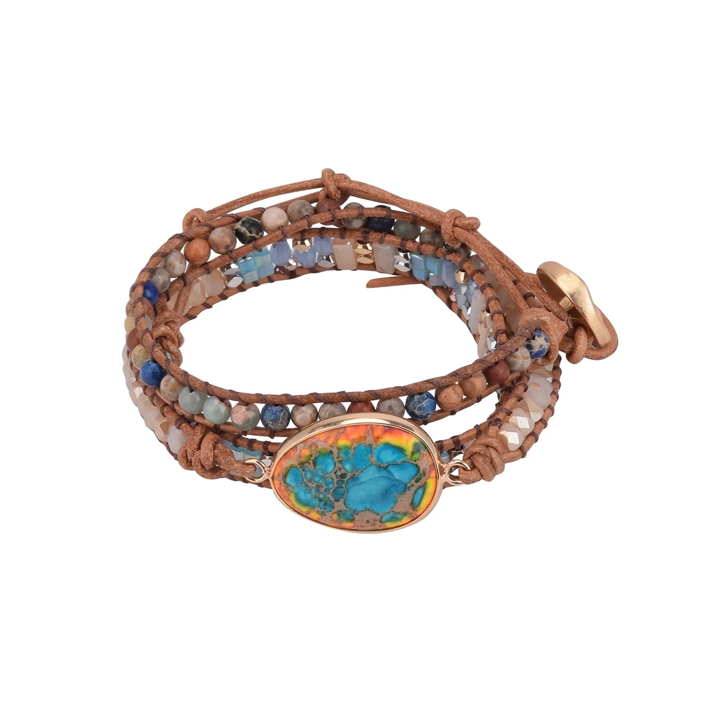 The Pioneer Woman - Women's Jewelry, Semi-Precious Stone Wrap Bracelet