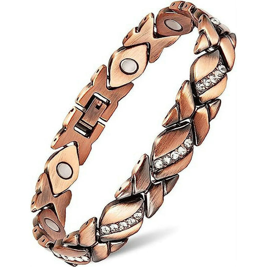 Wollet Magnetic Cooper Bracelets for Women,Gifts for Mom or Wife (6.8 In)